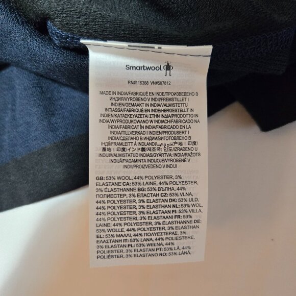 Smartwool Intraknit Thermal Merino Wool Crew Mens Long Sleeve Shirt Blue XXL NEW - Picture 4 of 7